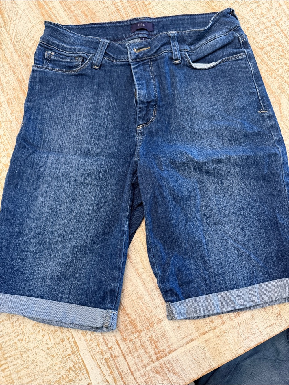 Women’s NYDJ Dark Wash Denim Knee-Length Shorts